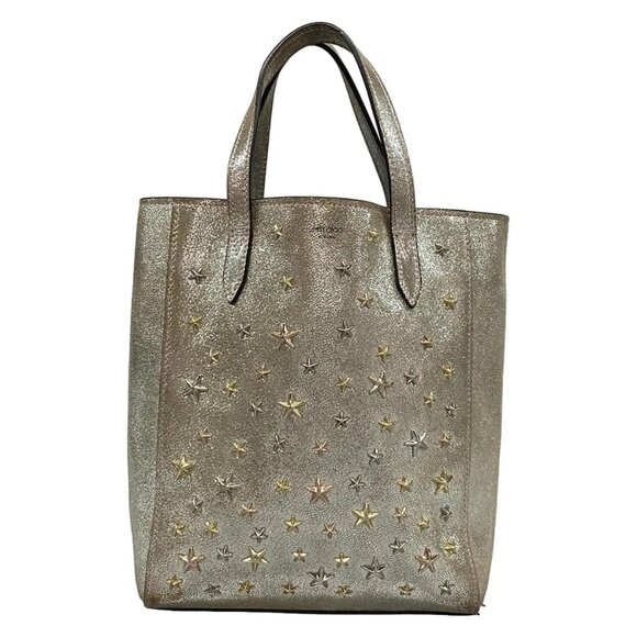 JIMMY CHOO - Silver Leather Tote Bag